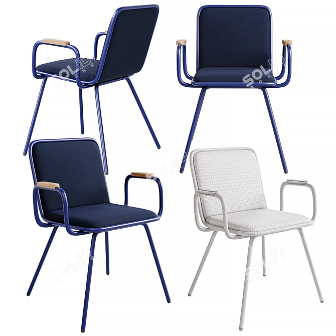 Hayche Dulwich Chair: Armrests Included 3D model image 7