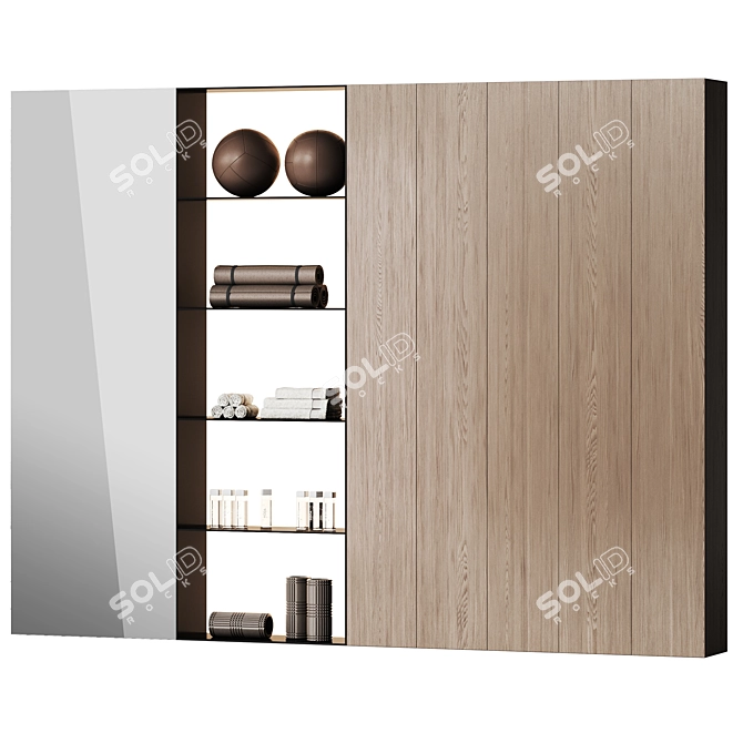 Yoga Pilates Studio Closet Equipment 3D model image 1