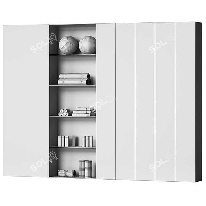 Yoga Pilates Studio Closet Equipment 3D model image 4