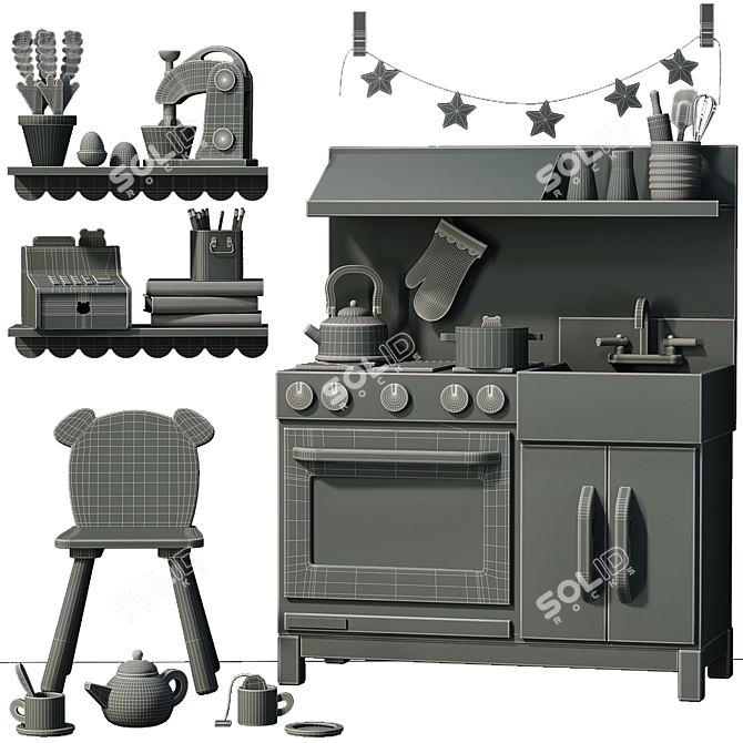 MILTON & GOOSE Play Kitchen: Deluxe Ensemble 3D model image 7