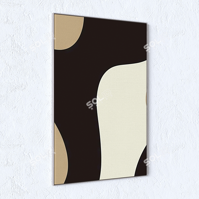 Modern Wall Art Frames Set 3D model image 4