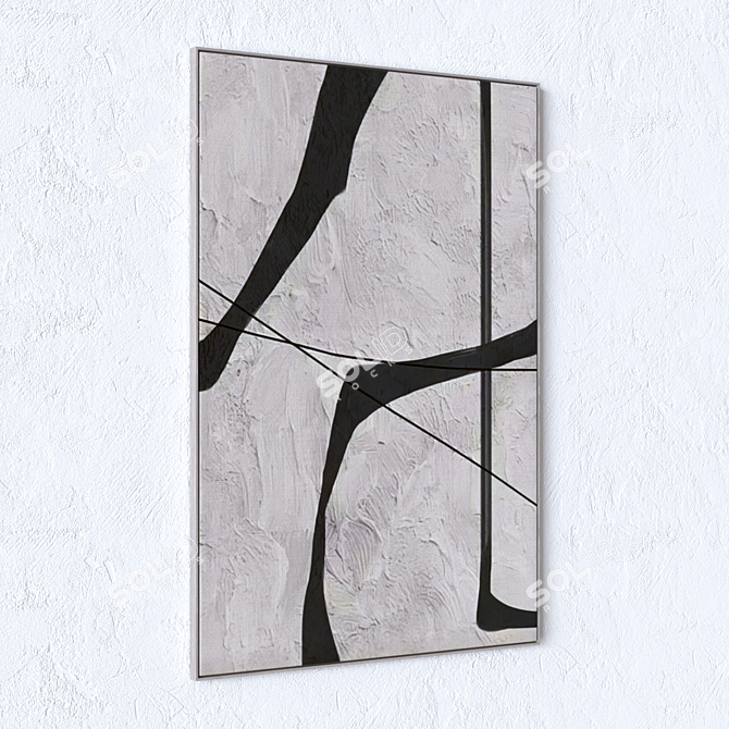 Modern Abstract Wall Art Set 3D model image 3