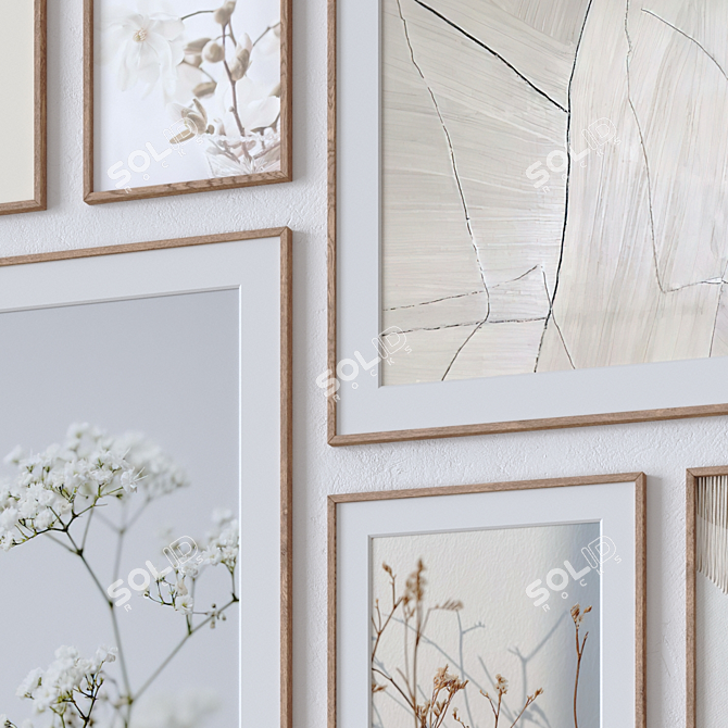 Assorted 3D Wall Art Set. 3D model image 3