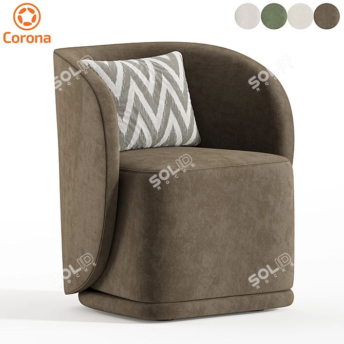 Contemporary Diane Lounge Chair, 2015 3D model image 3