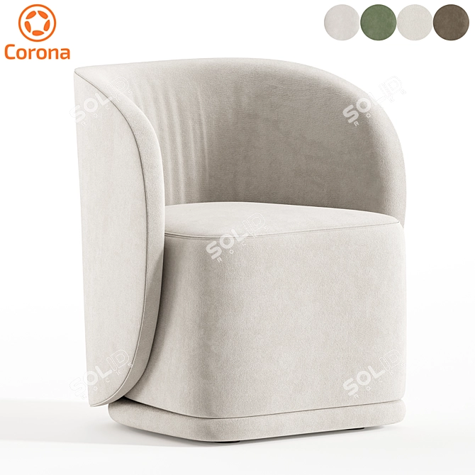 Contemporary Diane Lounge Chair, 2015 3D model image 5