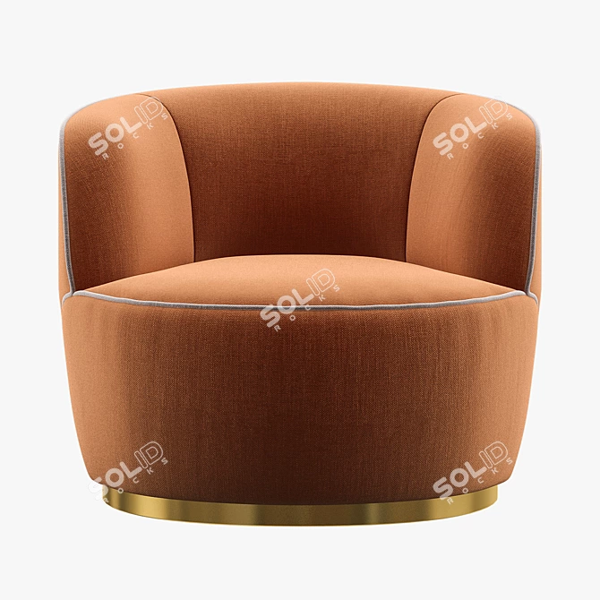 Elegant CIPRIA Armchair, SOFTHOUSE 3D model image 2