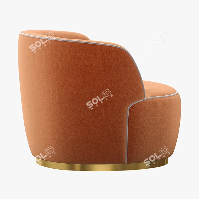 Elegant CIPRIA Armchair, SOFTHOUSE 3D model image 3