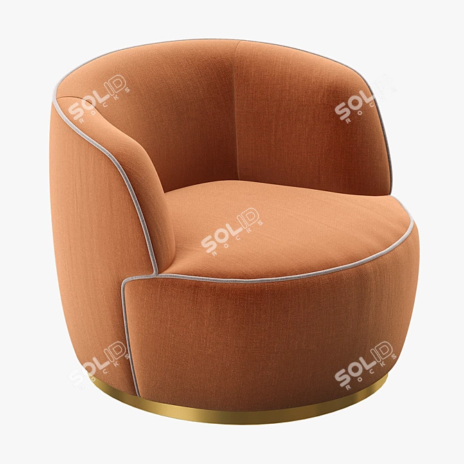 Elegant CIPRIA Armchair, SOFTHOUSE 3D model image 4