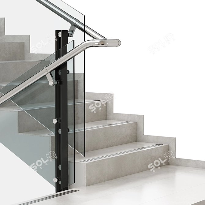 Sleek Staircase (024-1) 3D model image 2