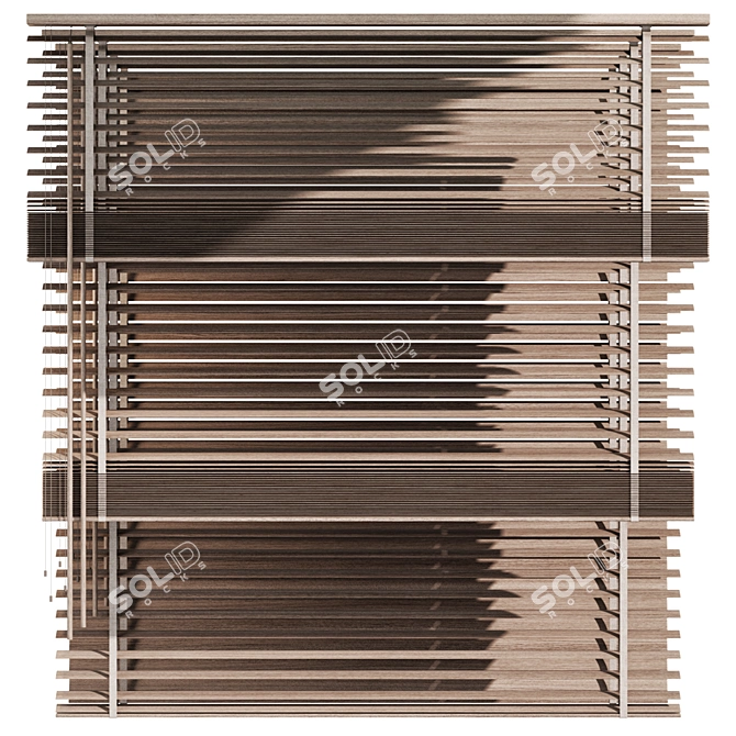 Foldable Wood Blinds 04 | Unique Home Décor 3D model image 3