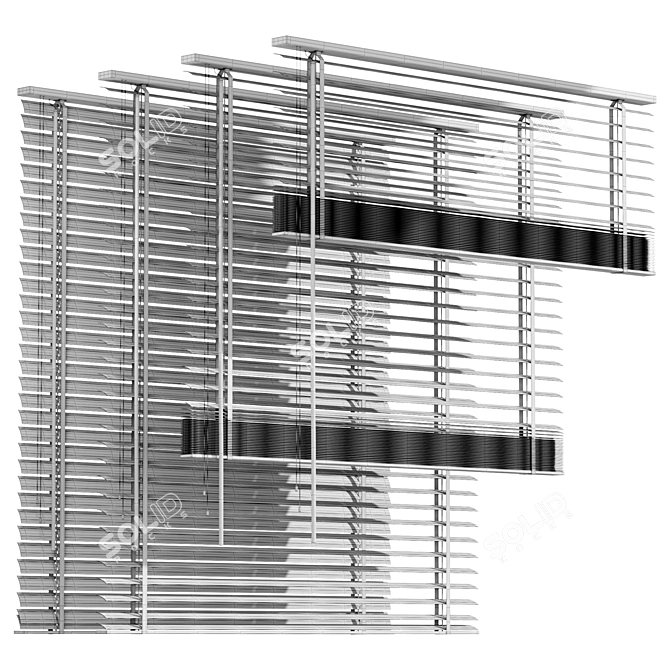 Foldable Wood Blinds 04 | Unique Home Décor 3D model image 6