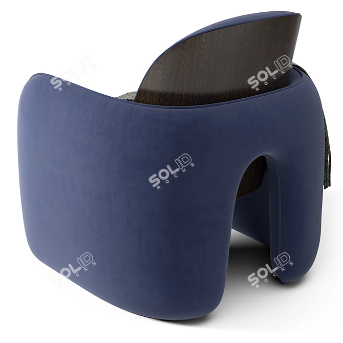 Sleek Saddleback Chair in 3 Colors 3D model image 5