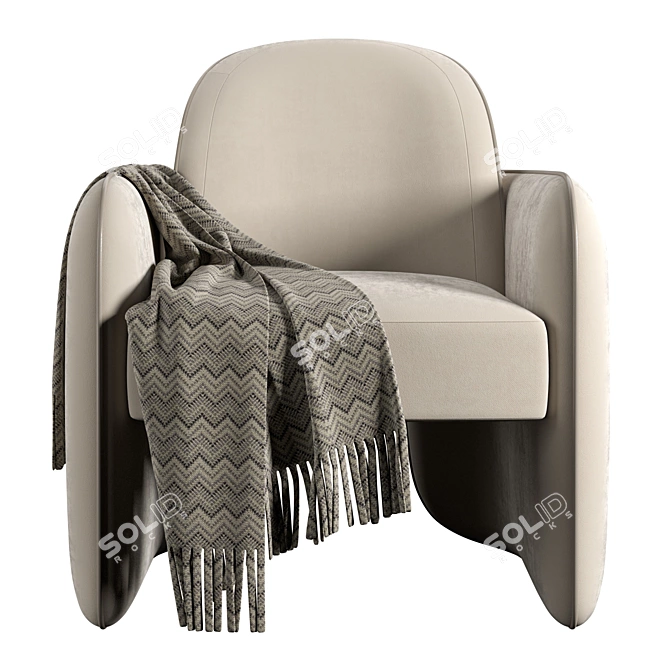 Sleek Saddleback Chair in 3 Colors 3D model image 8