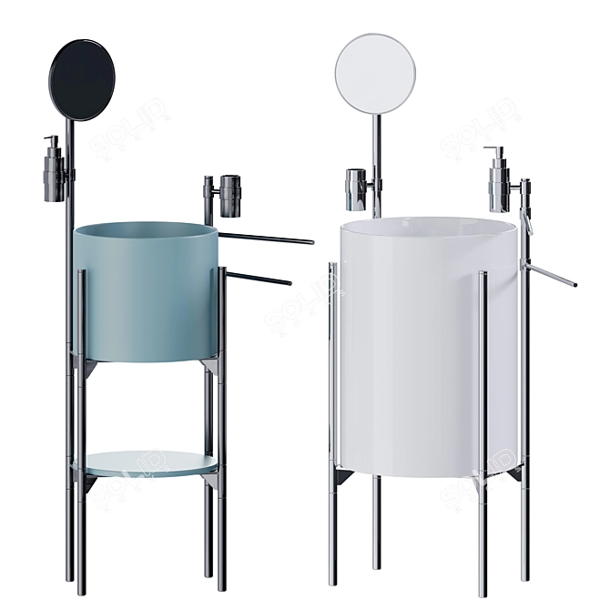 Polished Lavabi Sink Design 3D model image 3