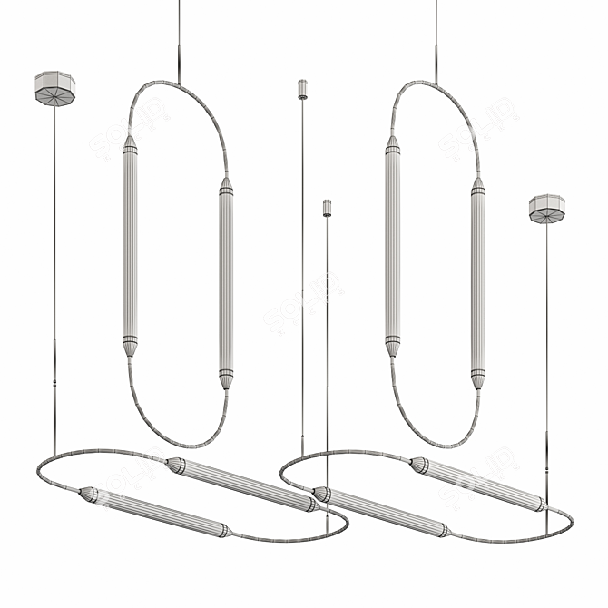 Vele Luce Capsula Pendant Light 3D model image 3