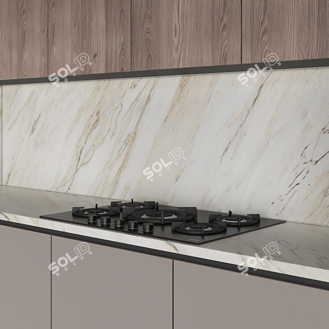 Convertible Modern Kitchen Set (3D) 3D model image 4