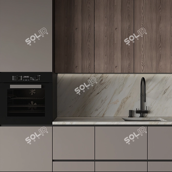 Convertible Modern Kitchen Set (3D) 3D model image 5