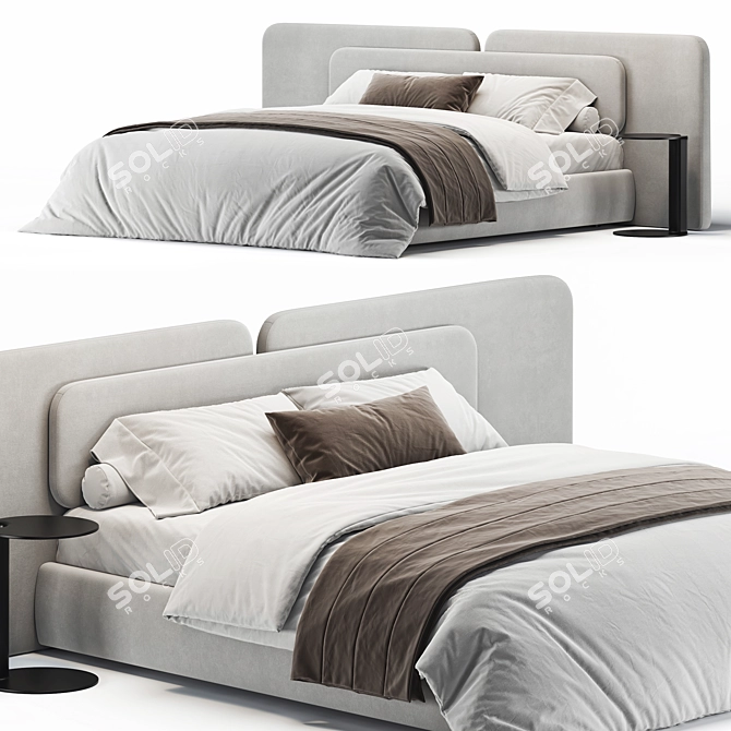 Contemporary Angelo Bed 2013 3D model image 1