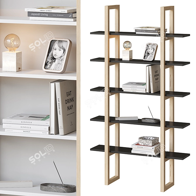 Rokvud Light Minimalist Shelf 3D model image 2