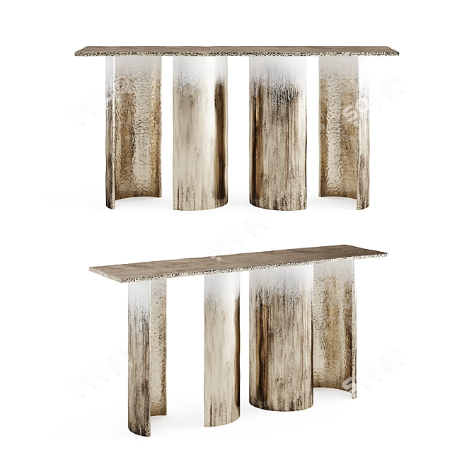 Elegant Cloud Console Table Home 3D model image 1