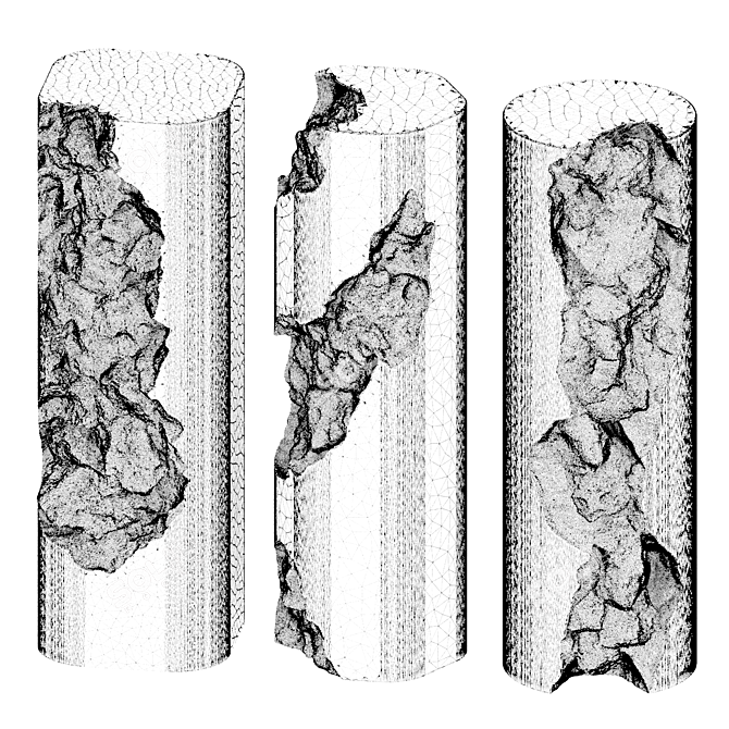 Gypsum & Metal Sculpture Set 3D model image 3