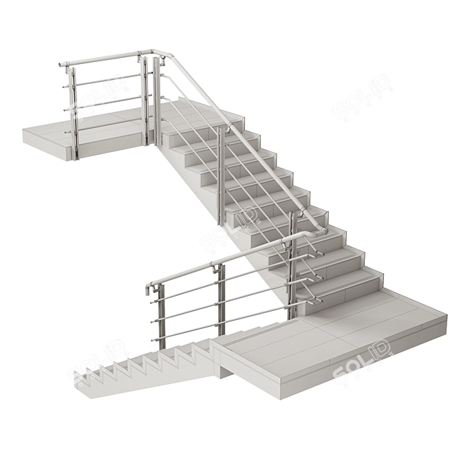 Modern Steel Ladder Solution 3D model image 4