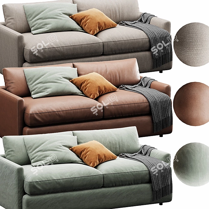 Customizable Lounge Sofa with VIP Quality 3D model image 5