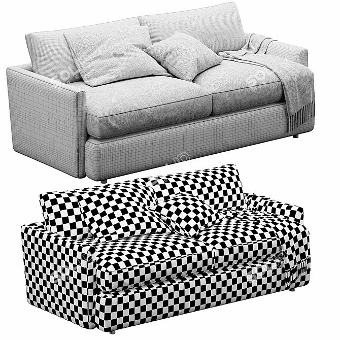 Customizable Lounge Sofa with VIP Quality 3D model image 6