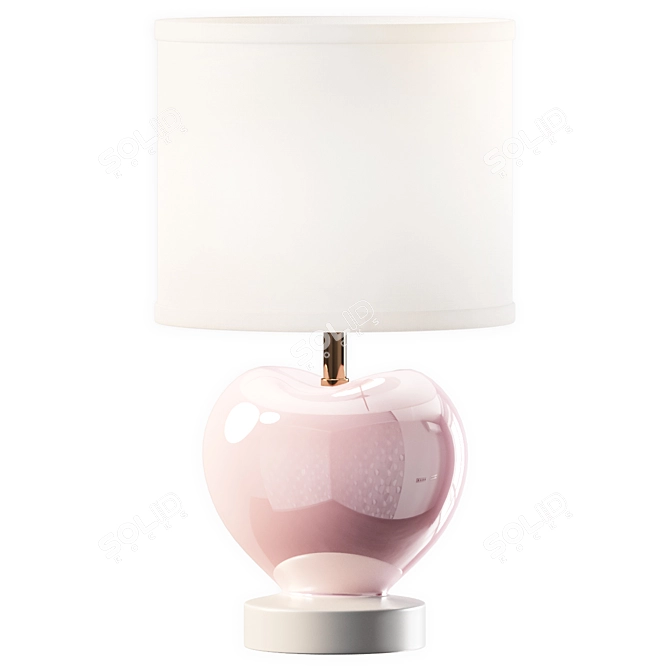 Iridescent Heart Table Lamp 3D model image 1