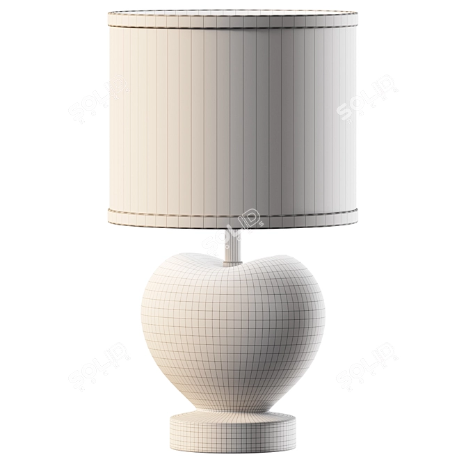 Iridescent Heart Table Lamp 3D model image 2