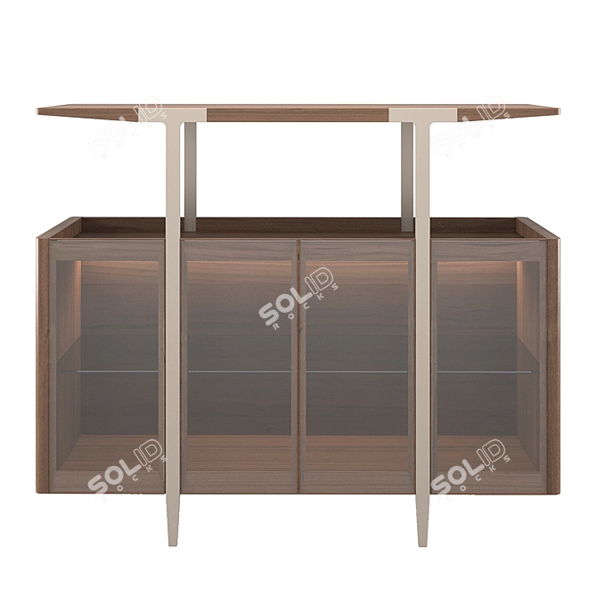 Turri Domus Glass Display Cabinet 3D model image 1