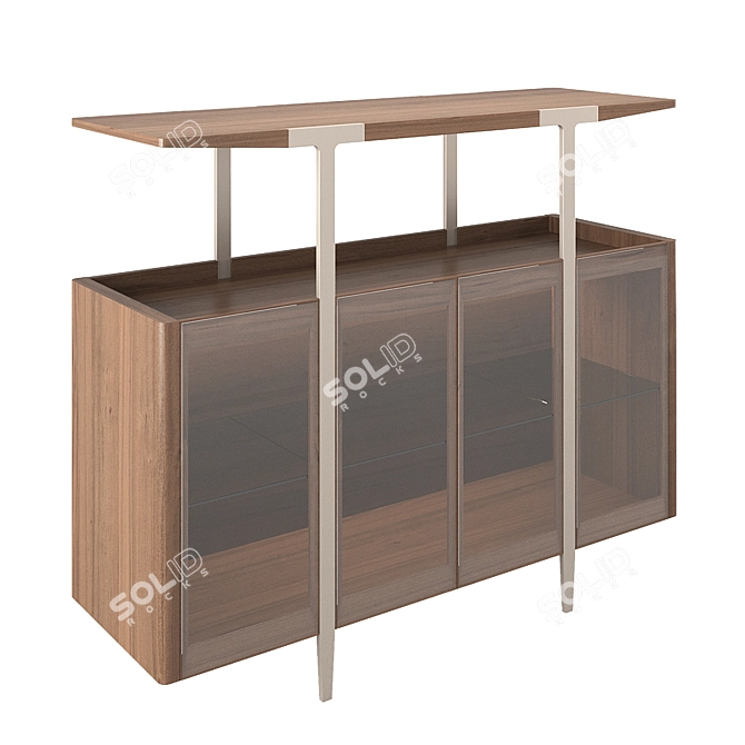 Turri Domus Glass Display Cabinet 3D model image 2