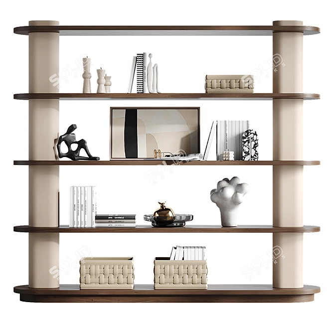 Rome Shelf with Cosmorelax Decor 3D model image 1