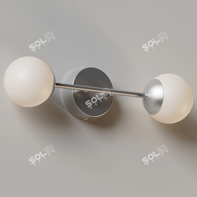 Elegant LED Wall Sconce Fixture 3D model image 2