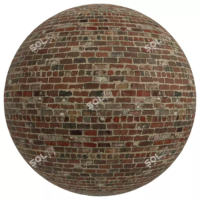 Rustic AR Firebrick Texture Set 3D model image 4