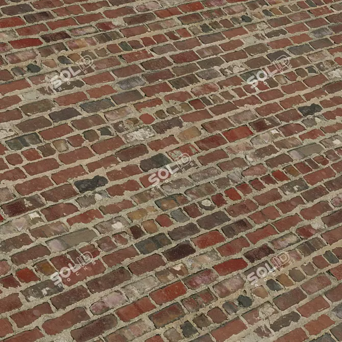 Rustic AR Firebrick Texture Set 3D model image 5