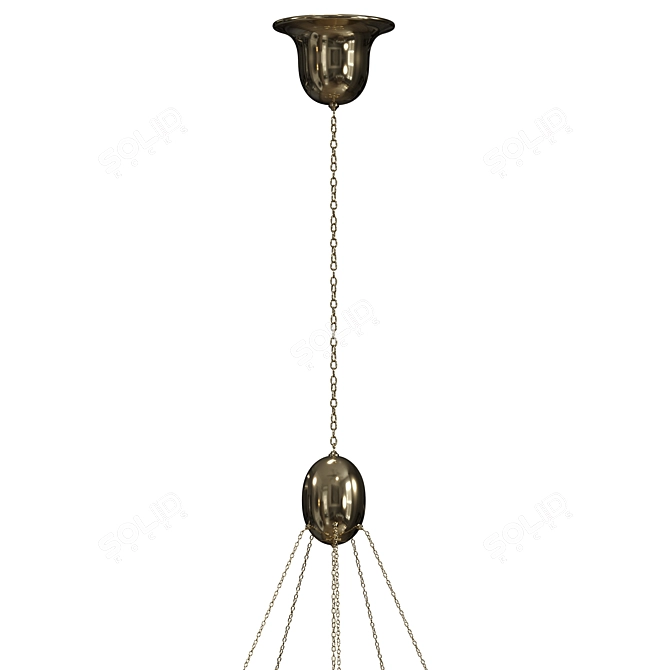 Vienna Welz Family 5-arm Chandelier 3D model image 3