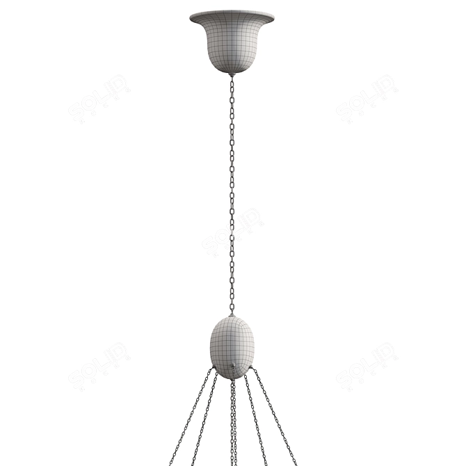 Vienna Welz Family 5-arm Chandelier 3D model image 4