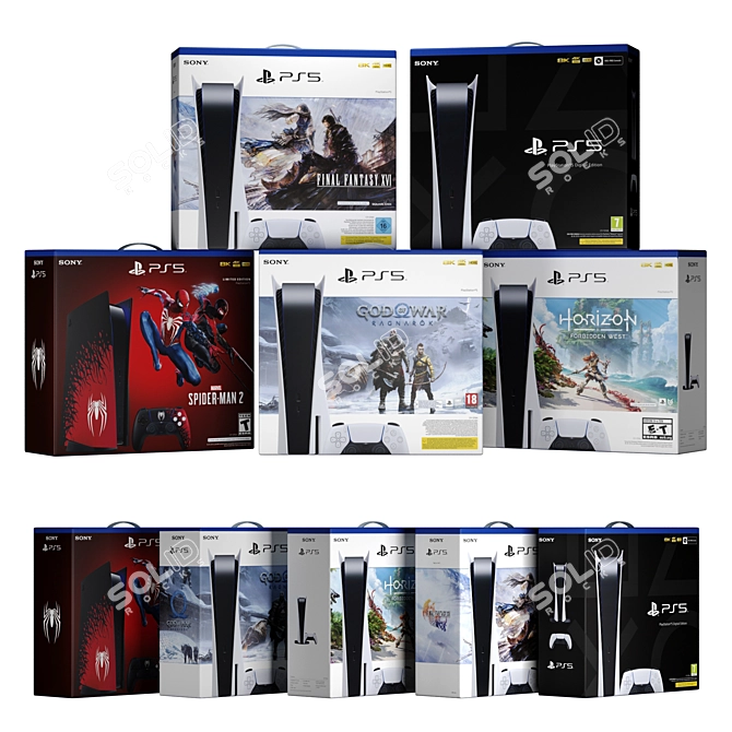 PS5 Bundle: Exclusive Game Pack 3D model image 1