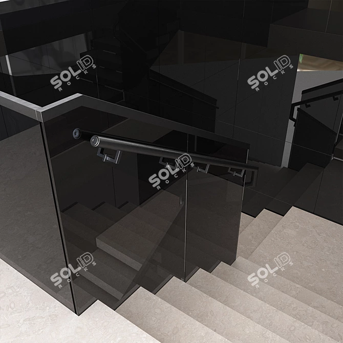  Modern Staircase Design 3D Model 3D model image 4