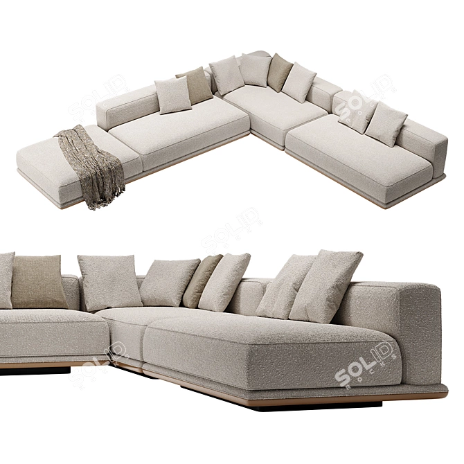 Sleek Minotti Horizonte 3D Model 3D model image 1