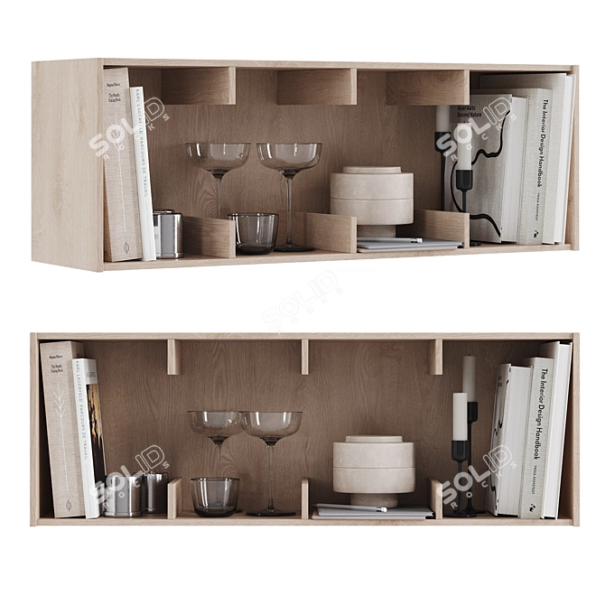 Modern Floating Wall Shelves 3D model image 2