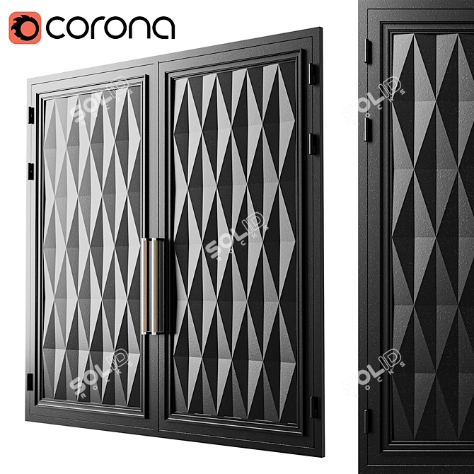 Modern Black Loft Gate 3D 3D model image 1