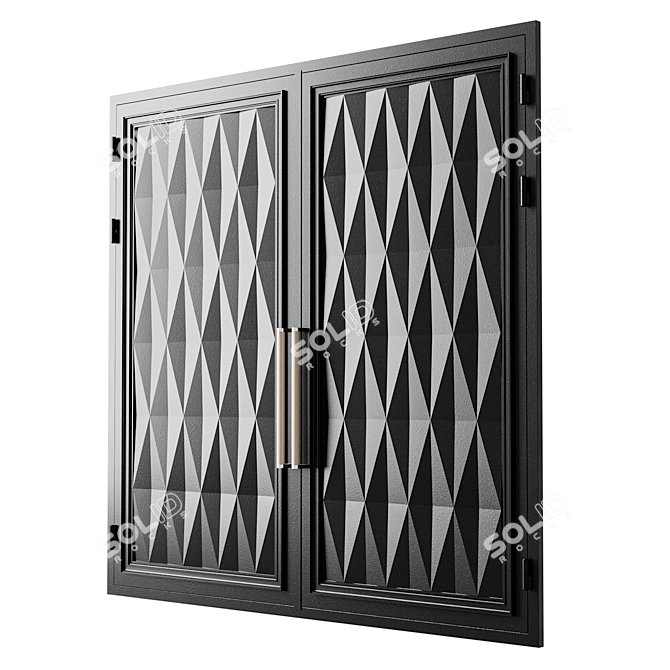 Modern Black Loft Gate 3D 3D model image 2