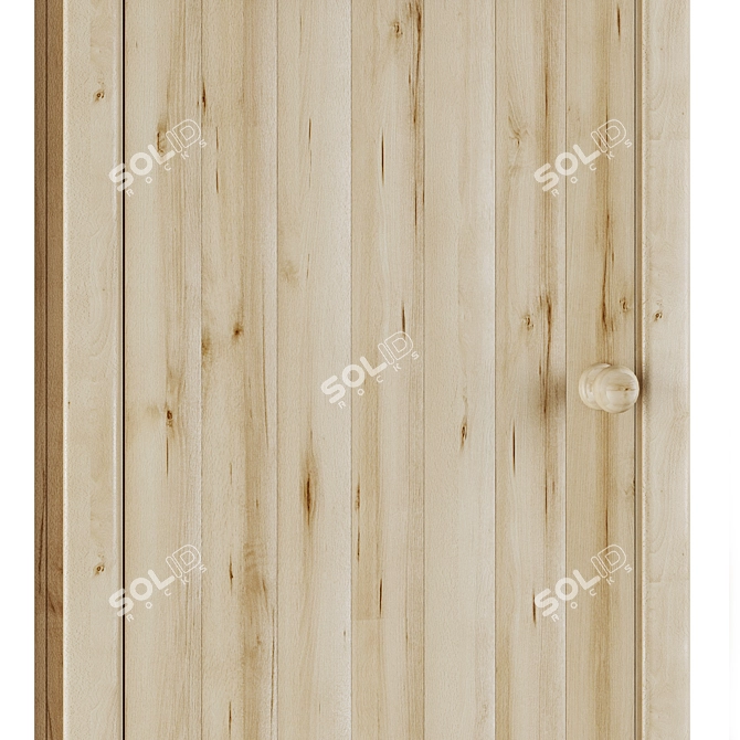 Sauna and Bath Wooden Doors 3D model image 5