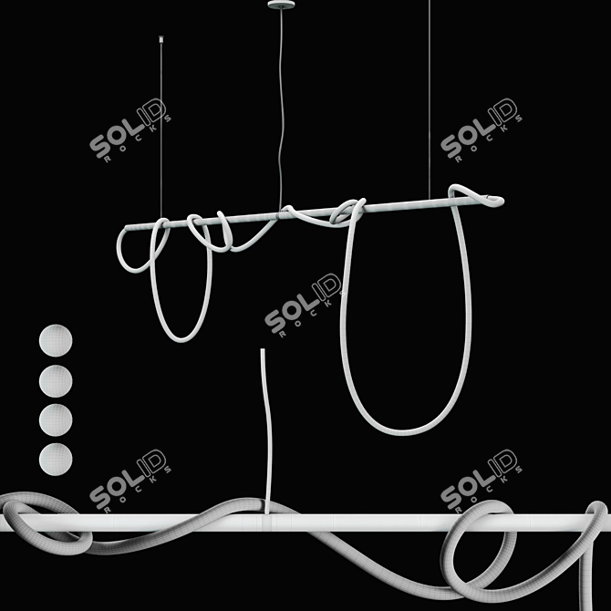 Luke Tracer Bar Pendant Light 3D model image 3