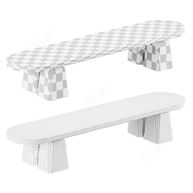 Modern Gurage Table No 24 3D model image 3