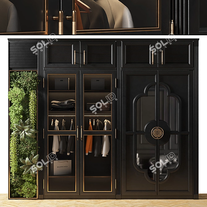 Modern Composite Wardrobe Furniture 3D model image 1