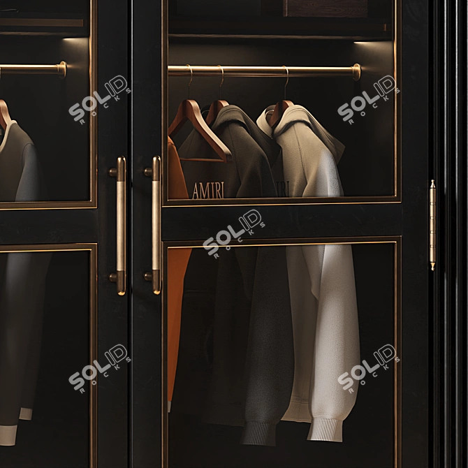 Modern Composite Wardrobe Furniture 3D model image 2