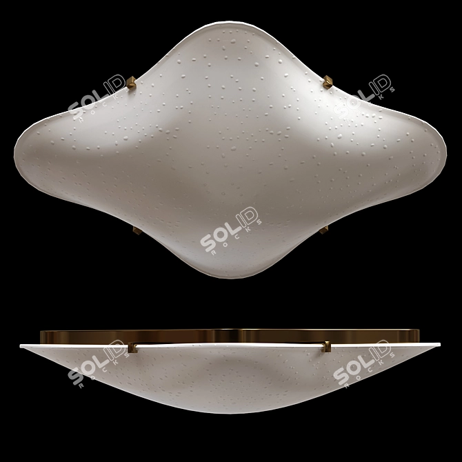 Hand-Blown Glass Ceiling Light 3D model image 2